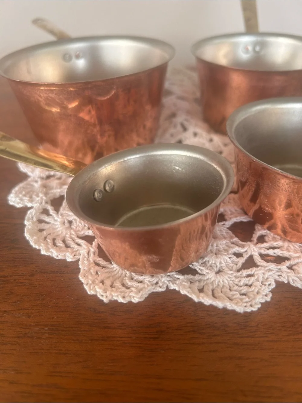 Vintage Copper Brass Measuring Cups Set of 4 Benjamin&Medwin Douro Made in Spain